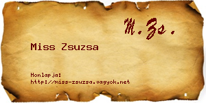 Miss Zsuzsa névjegykártya